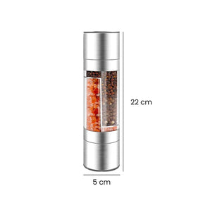 Moedor de Pimenta e Tempero Manual 2 em 1 Inox8