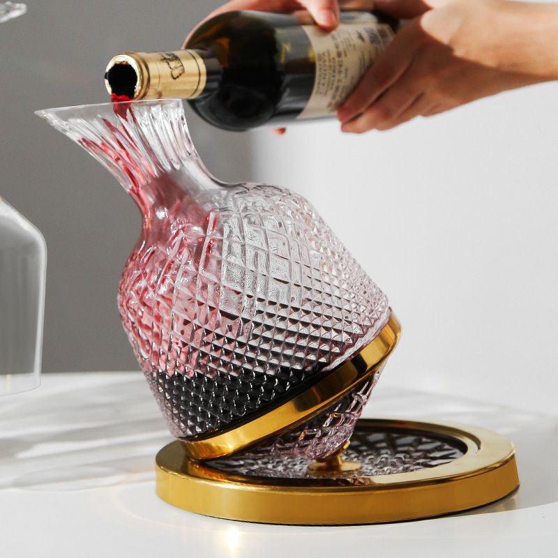 Decanter de Vinho em Cristal Giratório